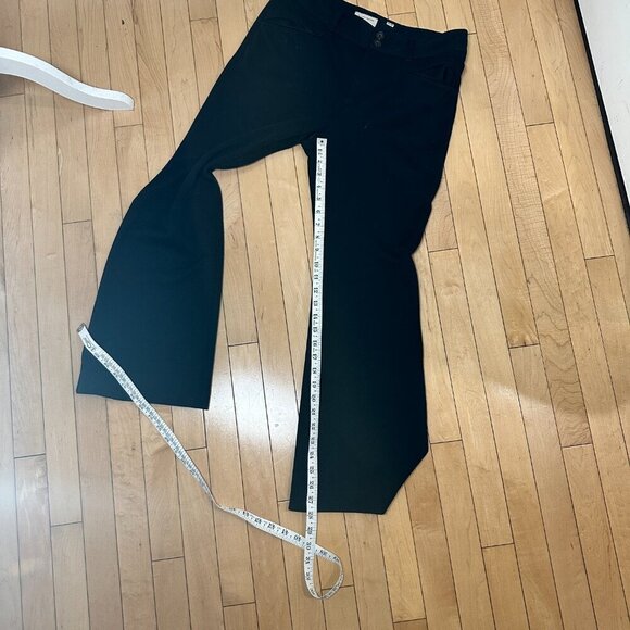 ANTHROPOLOGIE The Essential Trouser Flare Leg Size 8 Black - Picture 6 of 13
